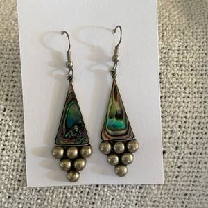 Alpaca Mexico Sterling Silver Dangling Earrings 2 3/4” long
